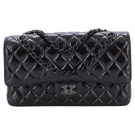 Chanel Black Quilted Calfskin Medium Classic Double 